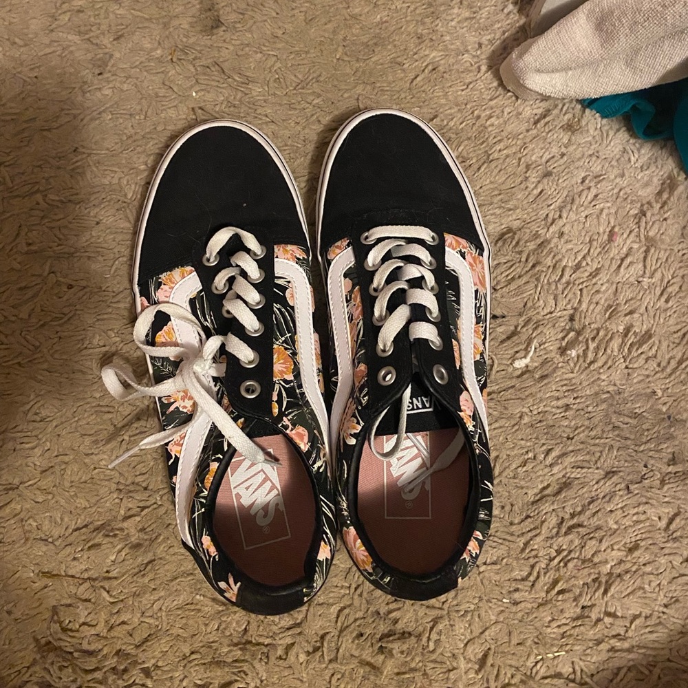 rose patterned vans